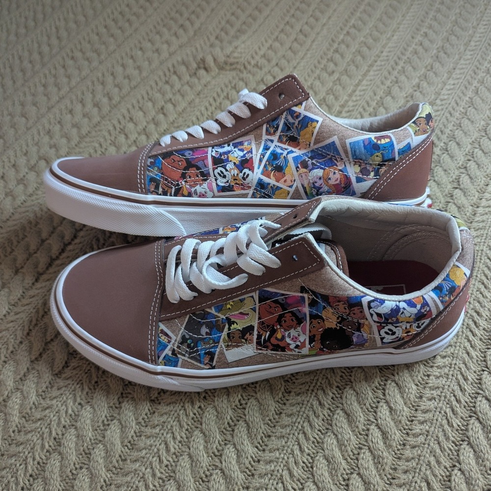 Vans Old Skool Disney 100th Anniversary Brown Scrapbook Sneakers Mens 8.5 Wmn 10